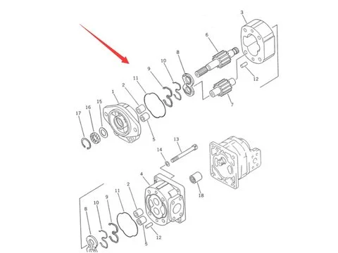 Гидронасос в сборе 705-52-20190 для Komatsu фронтального погрузчика WA450-1 WA470-1 WA450-2