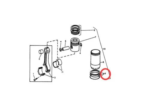 Гильза цилиндра Воздушная заслонка Кольцо Комплект AR65507 для Hitachi погрузчика LX100-2 LX100-5 LX120-5 LX120-3 LX230-5