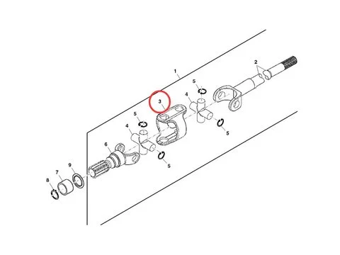 Крестовина R212901 для John Deere трактора 5045E 5075E 5090R 5100R 5103 5220 5225