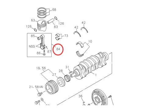 Шатун 8980139624 для Isuzu двигателя 4JG1 4JG2 Hitachi экскаватора EX75UR-5 ZX70 ZX75UR ZX80SB