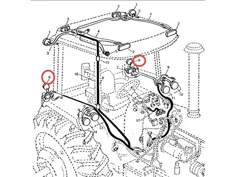 Фонарь RE19079 для John Deere трактора 820 2510 4030 4255 2140 2255 830 2050